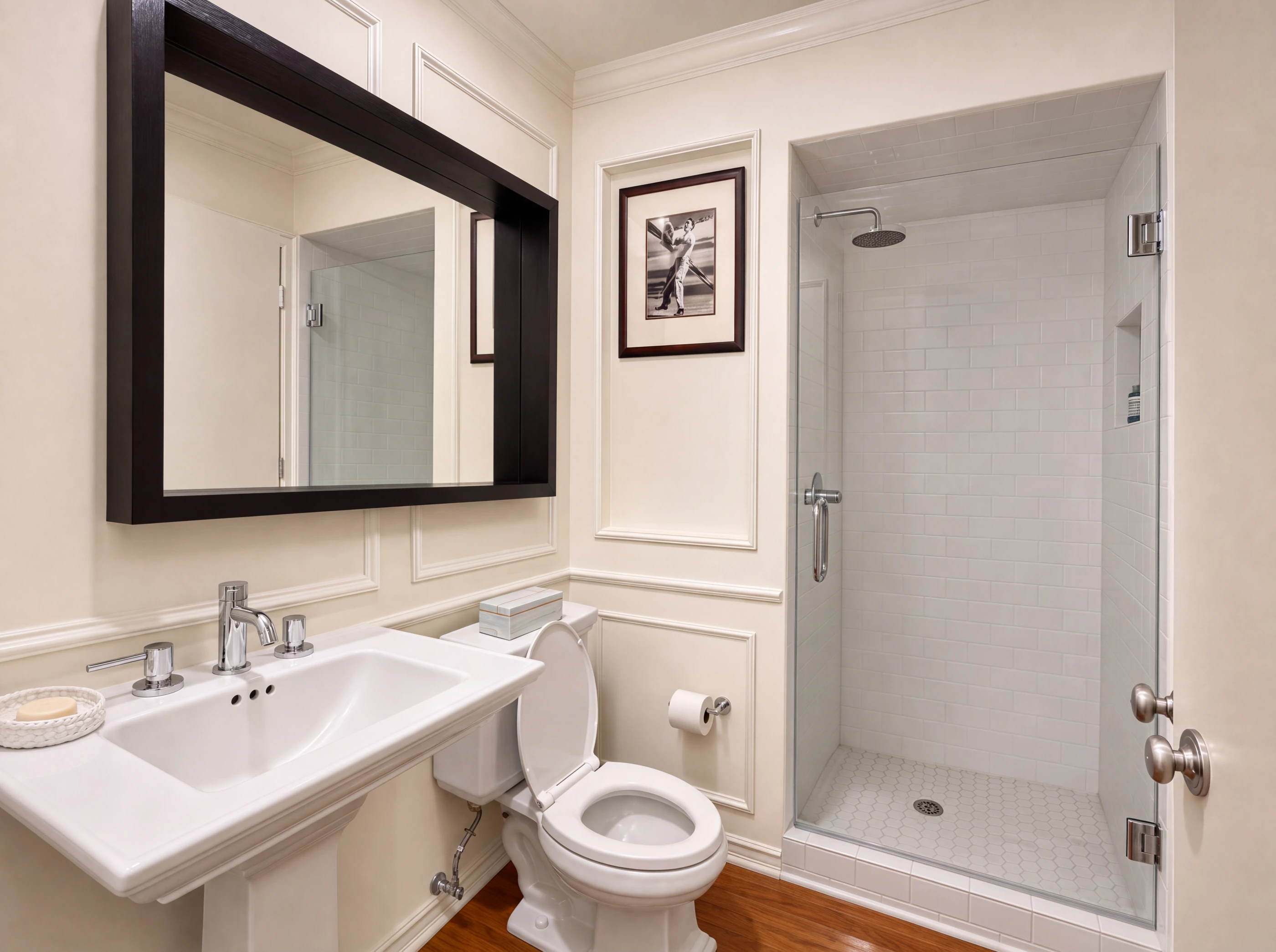 Full bath with glass shower